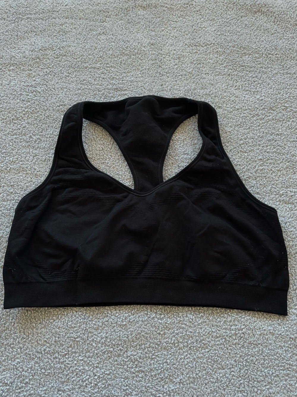 Champion Black Racerback Seamless Sports Bra